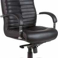 Кресло orion steel chrome кожа черная